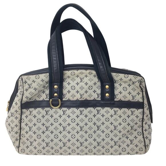 Louis‎ Vuitton Navy Monogram Mini Lin Josephine GM Satchel - Picture 1 of 16